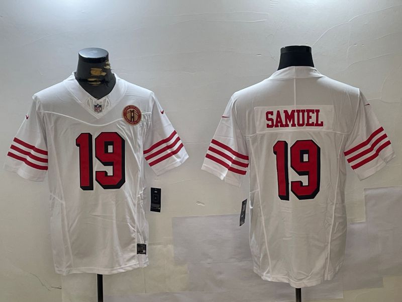 Men San Francisco 49ers #19 Samuel White three generations 2024 Nike Limited NFL Jersey style 4